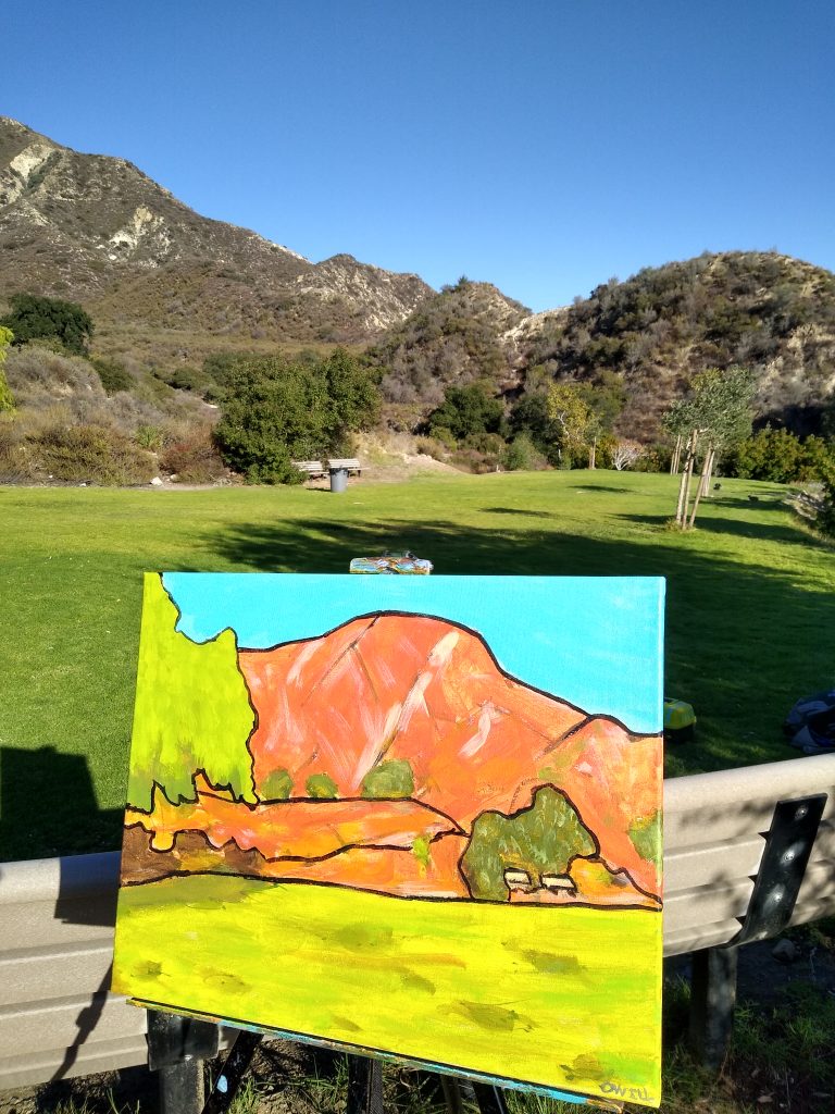 plein air painting at Deukmejian Nature Center by Oscar Will OWILL.ART