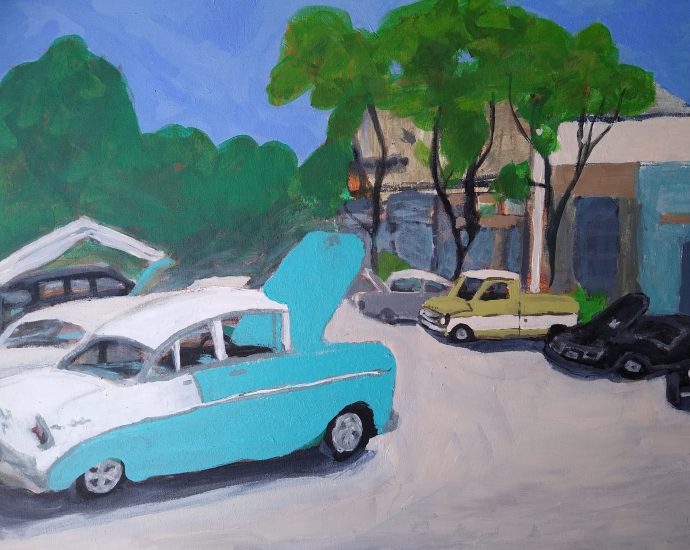 first draft of car show painting pta5