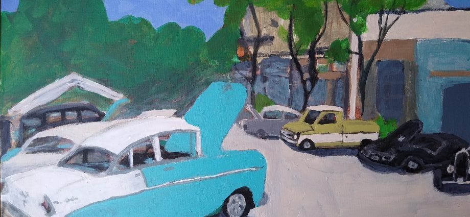 first draft of car show painting pta5