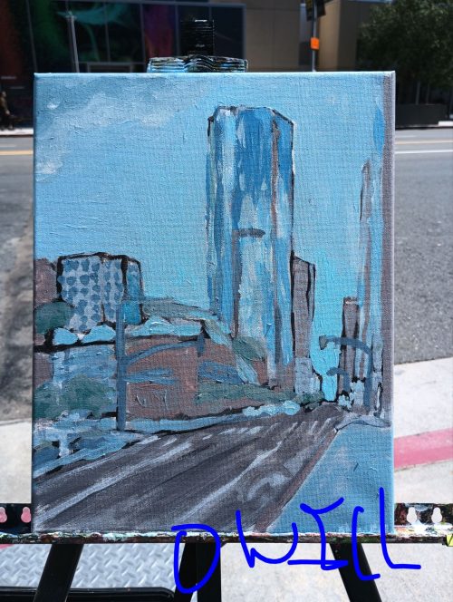 painting of downtown los angeles